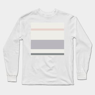 A prime stew of Very Light Pink, Grey, Silver and Light Grey stripes. Long Sleeve T-Shirt